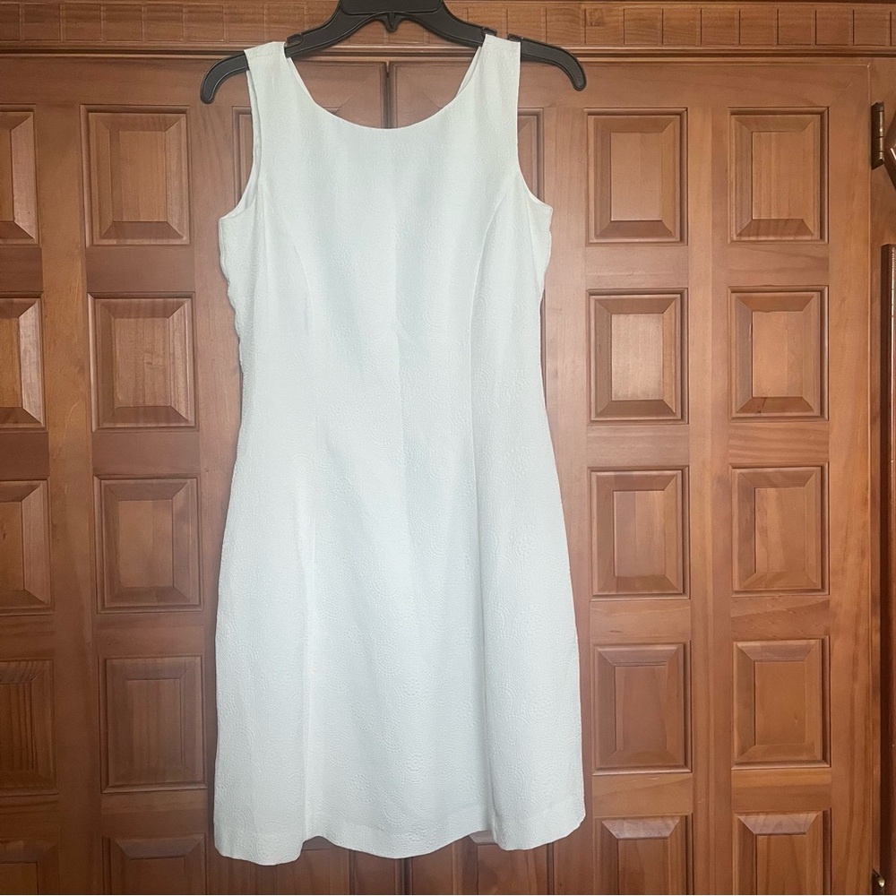 Daniel Cremieux White Sleeveless Sheath Dress Size 2 Excellent Condition!